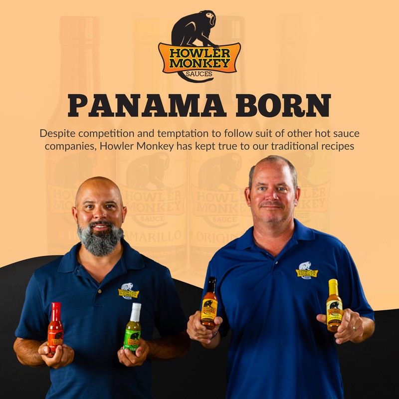 Howler Monkey Sauce Original - Panamanian-Style Hot Sauce with Aji