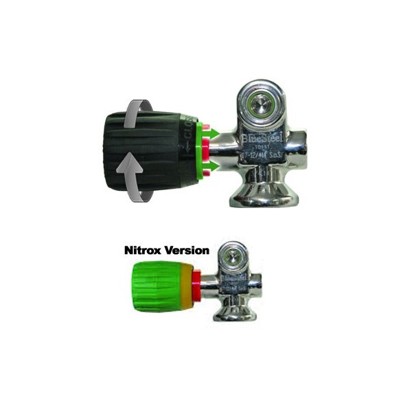 The Vindicator Visual Safety Tank Valve Air On/Off Color Indicator For Scuba Diving Cylinder (Model 2 Black)