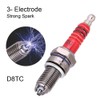 Spark Plugs, 3 Pcs D8TC 3 Electrode Spark Plug Pit