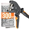 Preciva Eyelet pliers set, 300 pieces eyelet press, self-locking for
