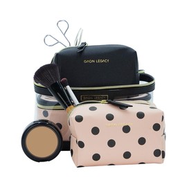 Cosmetiquera para Maquillaje de Viaje, Juego de Neceser de Maquillaje Impermeable, Bolsa de Maquillaje Potátil (Puntos)