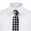 Ambesonne Men's Tie, Houndstooth Inspired Design, 3.7", Black Charcoal and