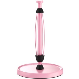 Pink Paper Towel Holder Countertop, One-Handed Tear, Stainless Steel, Weighted Base, Paper Towel Roll Holder Stand with Ratchet Mechanism for Kitchen Bathroom Farmhouse Essentials Decor Accessories