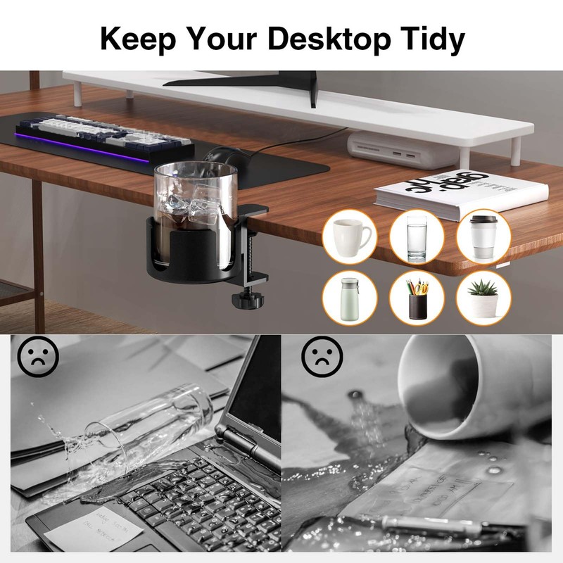 SAVOSWEET Creative Office Cup Holder Made of Aluminium Alloy Materials,