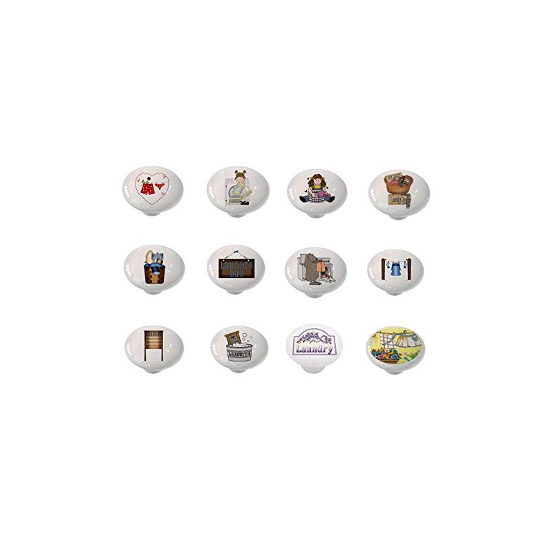 Gotham Decor Set of 12 Country Laundry Drawer/Cabinet Knobs