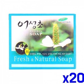 H Plus Mall Fresh Houttuynia Cordata Beauty Soap x20 Pieces Regular Soap Solid Soap Beauty Soap Facial Soap Regular Soap Face Wash Soap / 에이치플러스몰 프레쉬 어성초 미용비누 x20개 일반비누 고체비누 미용비누 세안비누 일반비누 세수비누