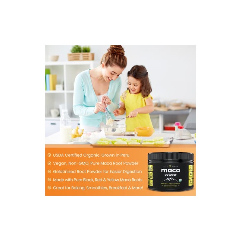 Organic Maca Powder - Peruvian Grown Maca Blend with Yellow,