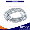 Motorcycle Protective Chrome Spiral Wrap for Cable Wire Tidy Hose