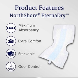 NorthShore Booster Pads for Men and Women with Adhesive, X-Large, Pack/12