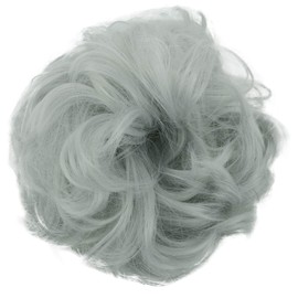 PRETTYSHOP XL Hairpiece Scrunchy Updo Bridal Hairstyles Scrunchie Voluminous Curly Messy Bun Gray G33E