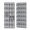 Over The Door Shoe Organizer - 24 Large Mesh Pockets|Door