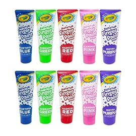 Crayola Taste Beauty Bathtub Finger Paint Soap, Easy to Clean, Pack of Ten 3-Fluid-Ounce Bottles