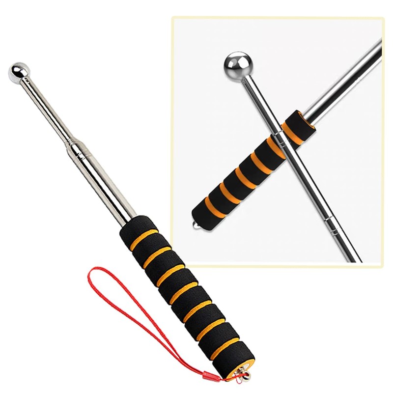 130cm/51Inch Hollowing Drum Hammer Sound Detection Folding Stick, Thickened Telescopic
