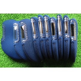 Golf Iron Head Cover Count Visible Window with Soft Material Set of 10 Color Choose The , blue