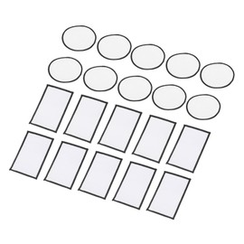 MECCANIXITY 20pcs Sublimation Patch Blank, Fabric Iron-on Blank Heat Transfer Repair Patch for DIY Crafts Caps Clothes Shoes Bags White with Black Border