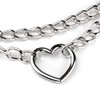 Eigso Punk Gothic Necklace Chains and Heart PU Leather and