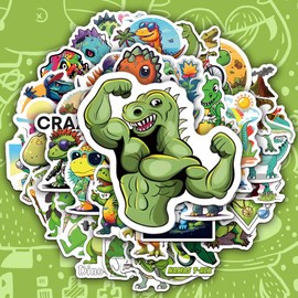 62PCS Dinosaur Stickers for Kids, Cute Dino Stickers for Scrapbooking, Teachers Rewards or Luggage, Notebook, Water Bottler, Car Sticker, Stationery Sticker