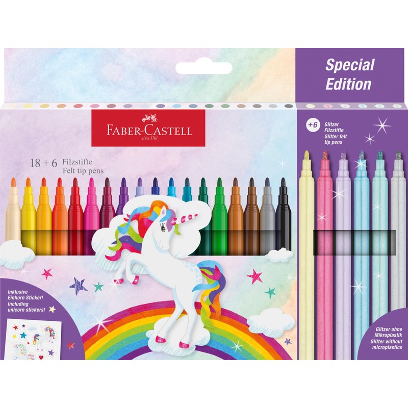 Faber-Castell Felt Tip Pen Set Unicorn 24 Colours
