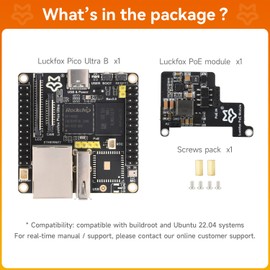 LUCKFOX -Pico Ultra-B PoE Kit, Mini Linux Development Board with POE Modules, Adopt RV1106G2 Chip, 128MB RAM, 8GB EMMC, Support Intelligent Coding, for Embedded Applications, with POE & Camera