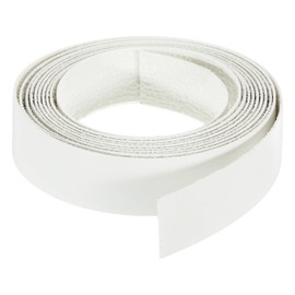 uxcell Edge Banding, 1 1/8 Inch x 9.84ft Pre-Glued Wood Veneer Edging Iron-on Flexible Edge Banding for Cabinet Repair Furniture Restoration, Warm White Glossy