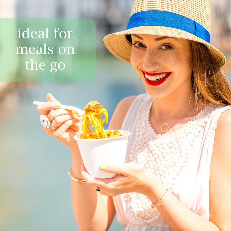 Plasticpro Cutlery Plastic Forks Medium Weight Disposable Silverware (White,1000 Forks)