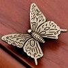 Denpetec 10 Pcs Butterfly Alloy Cabinet Knobs,Vintage Butterfly Shape Drawer