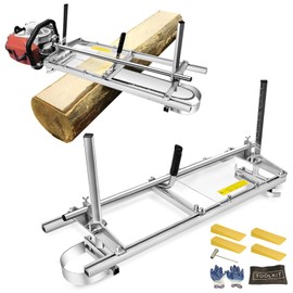 Nejoney 36-inch Portable Chainsaw Mill, Aluminum Steel Planking Milling Bar for Builders and Woodworkers (14"-36")