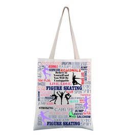 FEELMEM Figure Skating Tote Bag Figure Skater Gift Skate Lover Gift