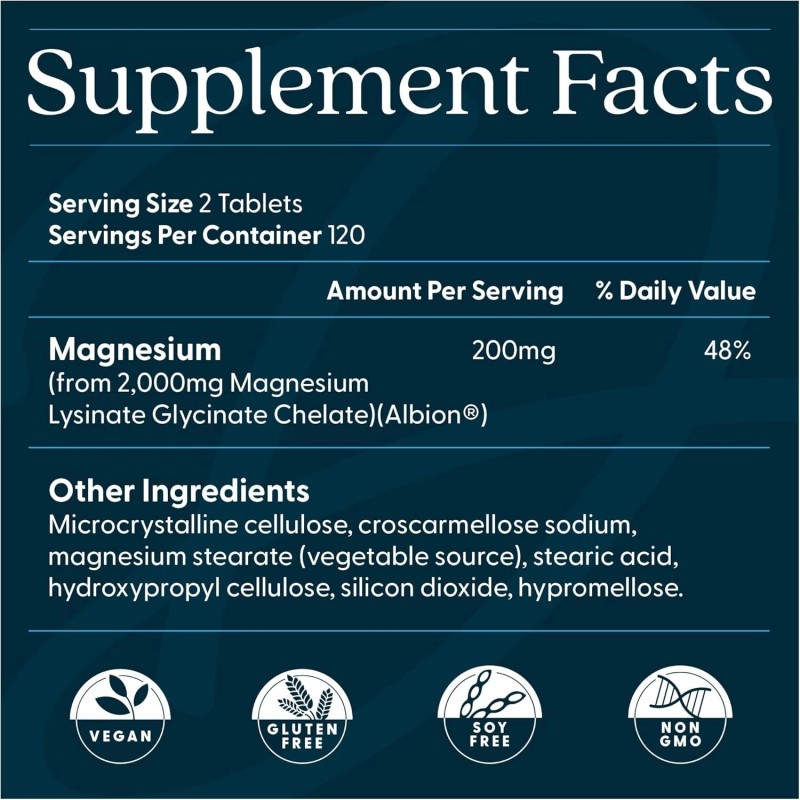 Doctor's Best Doctors BEST High Absorption Magnesium Lysinate Glycinate 100%Chelated