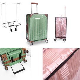 RXKFIGX Clear PVC Luggage Cover 28 inch Suitcase Cover Protectors Waterproof Trolley Suitcase Protective Cover Luggage Covers Waterproof Pvc Luggage Protector Dustproof for Business Trip Daily Using