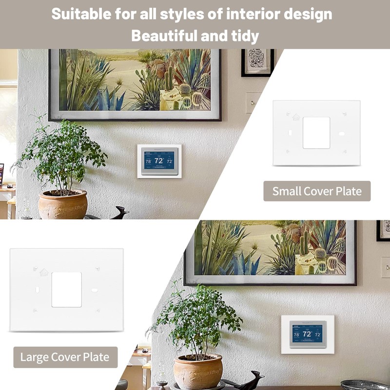 Thermostat Wall Plate Compatible with THP2400A1027W Honeywell Home Thermostat Coverplate