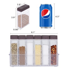 URALFA Small Spice Containers with 2-in-1 Lids 24 Pack, Spice Shakers with Adjustable Holes and Lids Seasoning Jars with Labels, Travel Seasoning Containers Camping Spice Kit for Home, Kitchen, BBQ