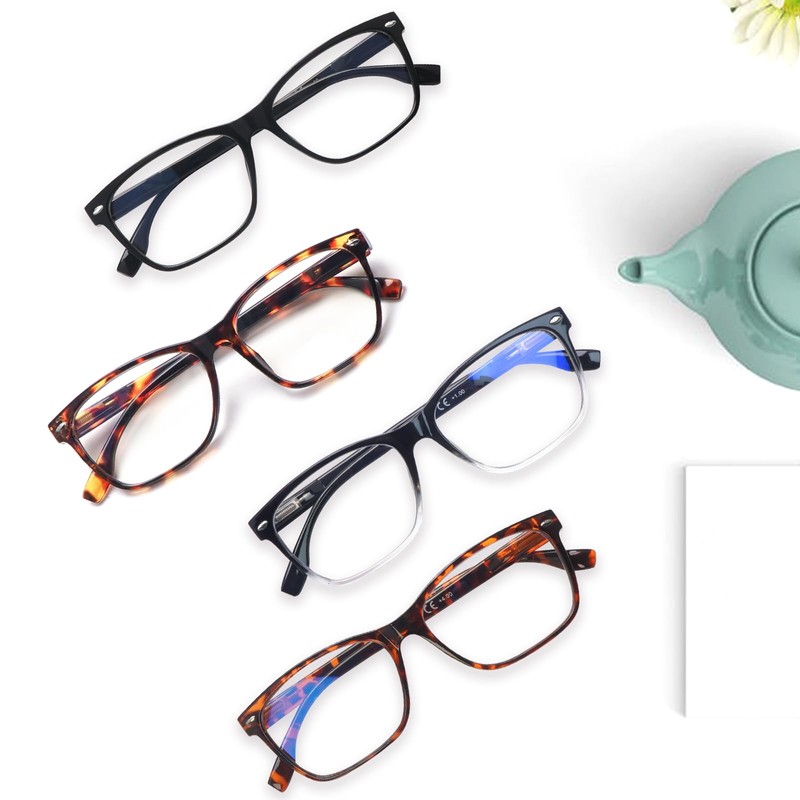 BONCAMOR Progressive Multifocus Reading Glasses for Men Women Blue Light