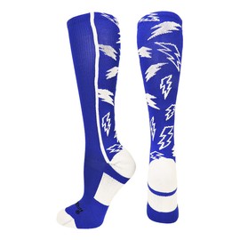 MadSportsStuff Crazy Socks with Lightning Bolts (Multiple Colors)