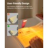 DEWENWILS Amber Book Reading Light, USB Rechargeable Book Light for
