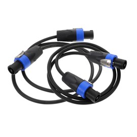 Levemolo Professional Audio Speaker Cables 4-core Pure Copper Noise-reducing Plugs for Speakers Stage and Studio Use