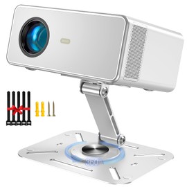 DAWASAPAT Desktop Projector Stand Adjustable Tilt with 1/4" Screw, 360°Adjustable Projector Holder for Home Office Studio, Mini Projector Holder Bracket with Cable Ties