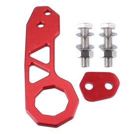 X AUTOHAUX Rear Tow Towing Hook Aluminum Alloy Universal Car Racing Hook Red