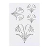 4 x 'Snowdrop Flowers' Temporary Tattoos - Water Resistant, Skin-Safe,