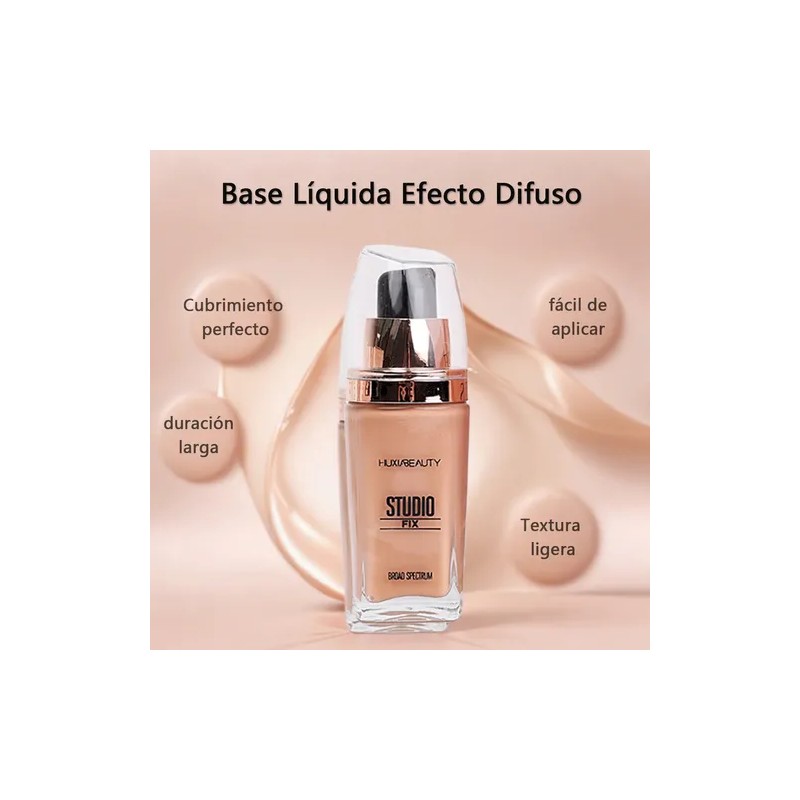 Base Líquida Studio Fix, Cubrimiento Perfecto, Larga Duració