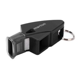 Shanrya Silbato de fútbol, ​​Silbato útil Ajustable Duradero para Deportes de Emergencia(9 * 6 * 3cm-Negro)