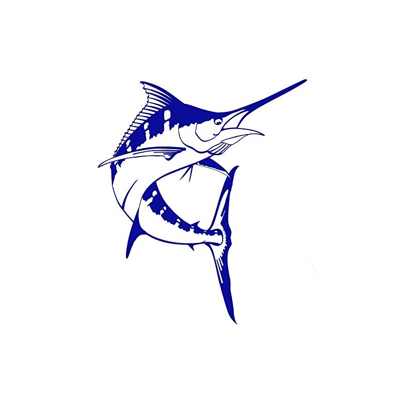Blue Marlin Decal, Marlin Sticker, World Record Billfish Bumper Sticker