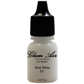 Glam Air Set of 2 Colors-Electric Cobalt Blue & Bold White Airbrush Water-based 0.25 Fl. Oz. Bottles of Eyeshadow