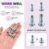 Swpeet 20Pcs M6 Metric Carbon Steel White Zinc-Plated Multi-Grip Rivet