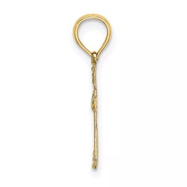 GlittersandGold 14K Textured Mini Cross w/ Heart Charm Bracelet Necklace