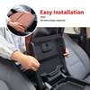 SQQP PU Leather Center Console Cover Armrest Cushion Fit for