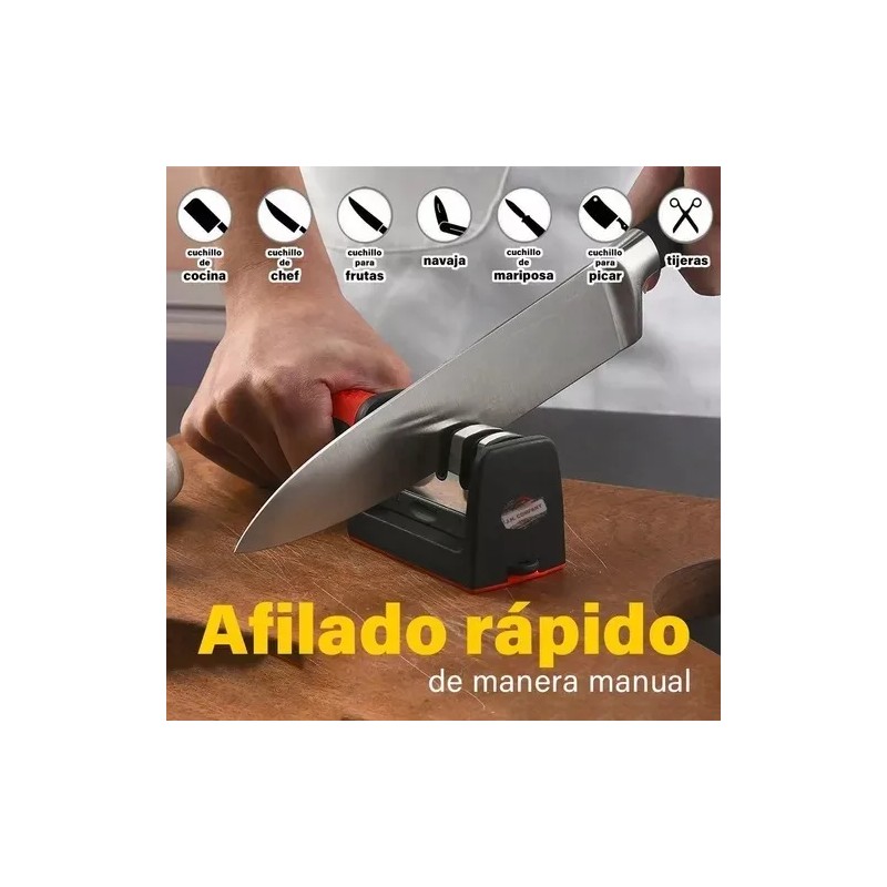 Molin Afilador De Cuchillos Cocina Ergonómico 3 Etapas Manual 4068