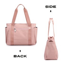 PlasMaller Carry On Travel Duffle Bag Packable Luggage Travel Gear Sports Gym Bags Lightweight Tote Shoulder Pack (Pink)