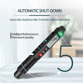 ANENG A3007 Pen Multimeter 6000 Counts Digital Multimeter Meter Tester with LCD Display Backlight Flashlight NCV Auto-off for Voltage Current Resistance Capacitance Diode Continuity Test