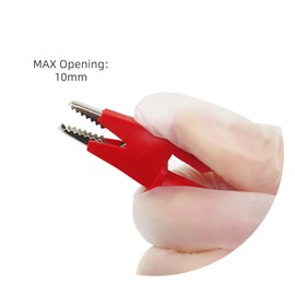 Peakelect 10PCS Heavy Duty Insulated Alligator Clips PVC Crocodile Clamps Nickel Plated Copper Connector 1000V 20A 5 Colors for Laboratory Electrical Testing